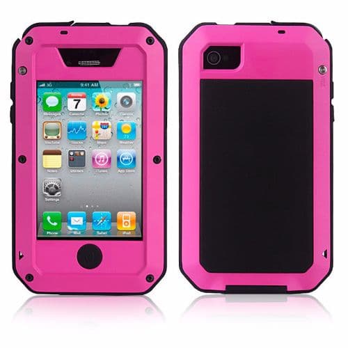 iPhone 4 4S Shockproof Aluminum Water Resistant Metal Cover Case